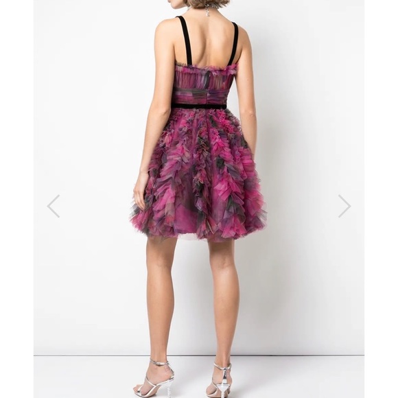 Marchesa Notte Textured Cocktail Dress - Picture 3 of 4